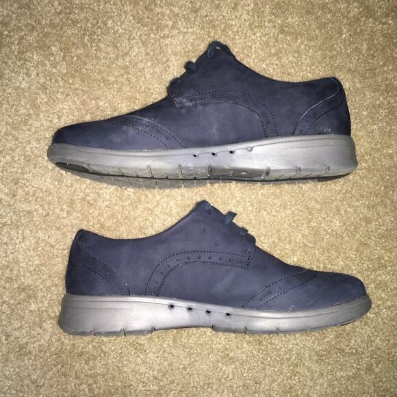 Clarks Atrisan Unstructured Blue Suede Oxford Lace Up Shoes Woman’s 8 - Picture 9 of 11